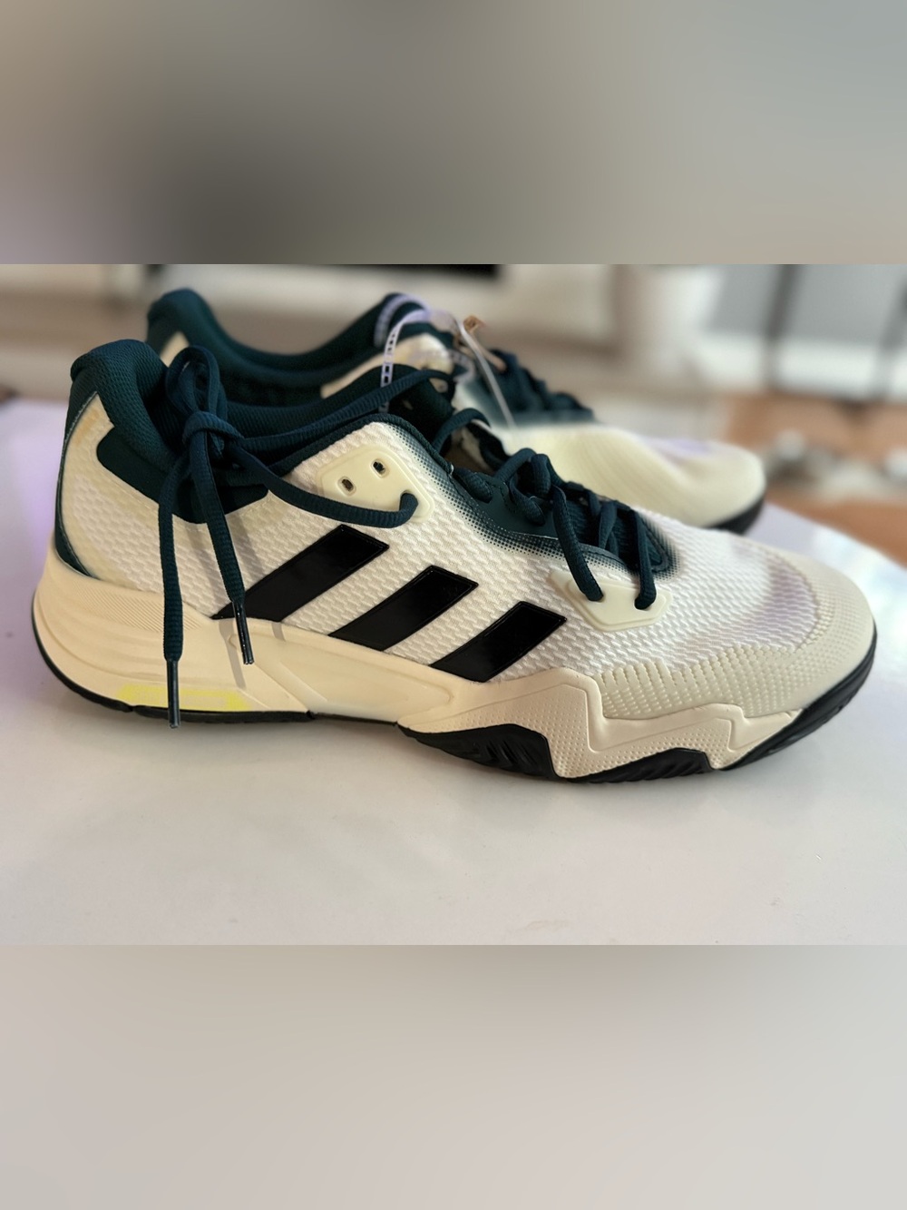 adidas Solematch Control 2 Men's Tennis Shoes White/Black/Green US 12